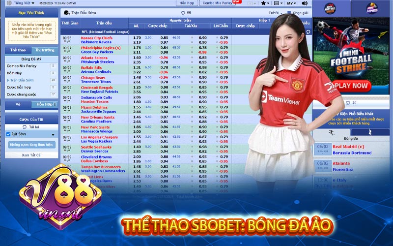 Thể Thao SBOBET Bóng Đá Ảo